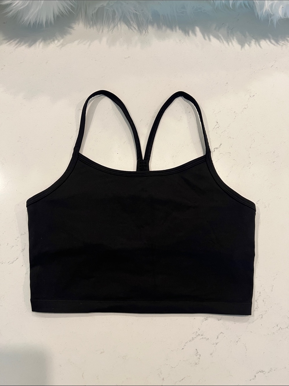 Aerie Offline Black Strappy Crop Bralette Low Intensity Sport Bra
